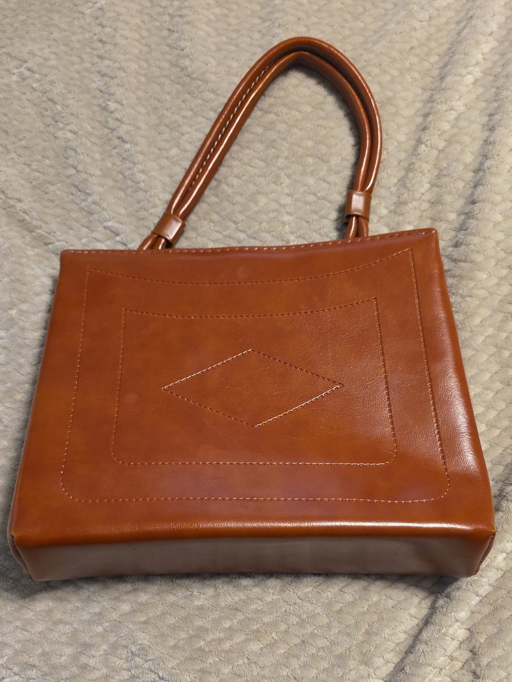 0Vintage Style Classic Brown Tote Bag